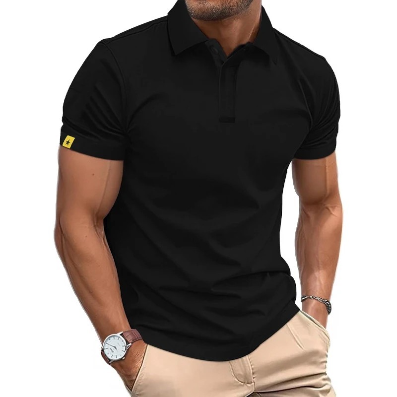 Men’s Summer Casual Lightweight Breathable Button Short Sleeve Polo Shirt Gift