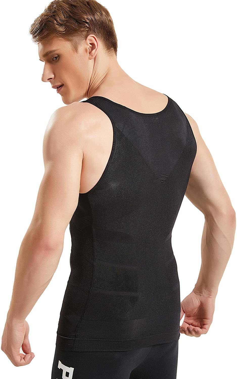 US Men Slimming Body Shaper Posture Corrector Vest Abdomen Compression Tank Tops