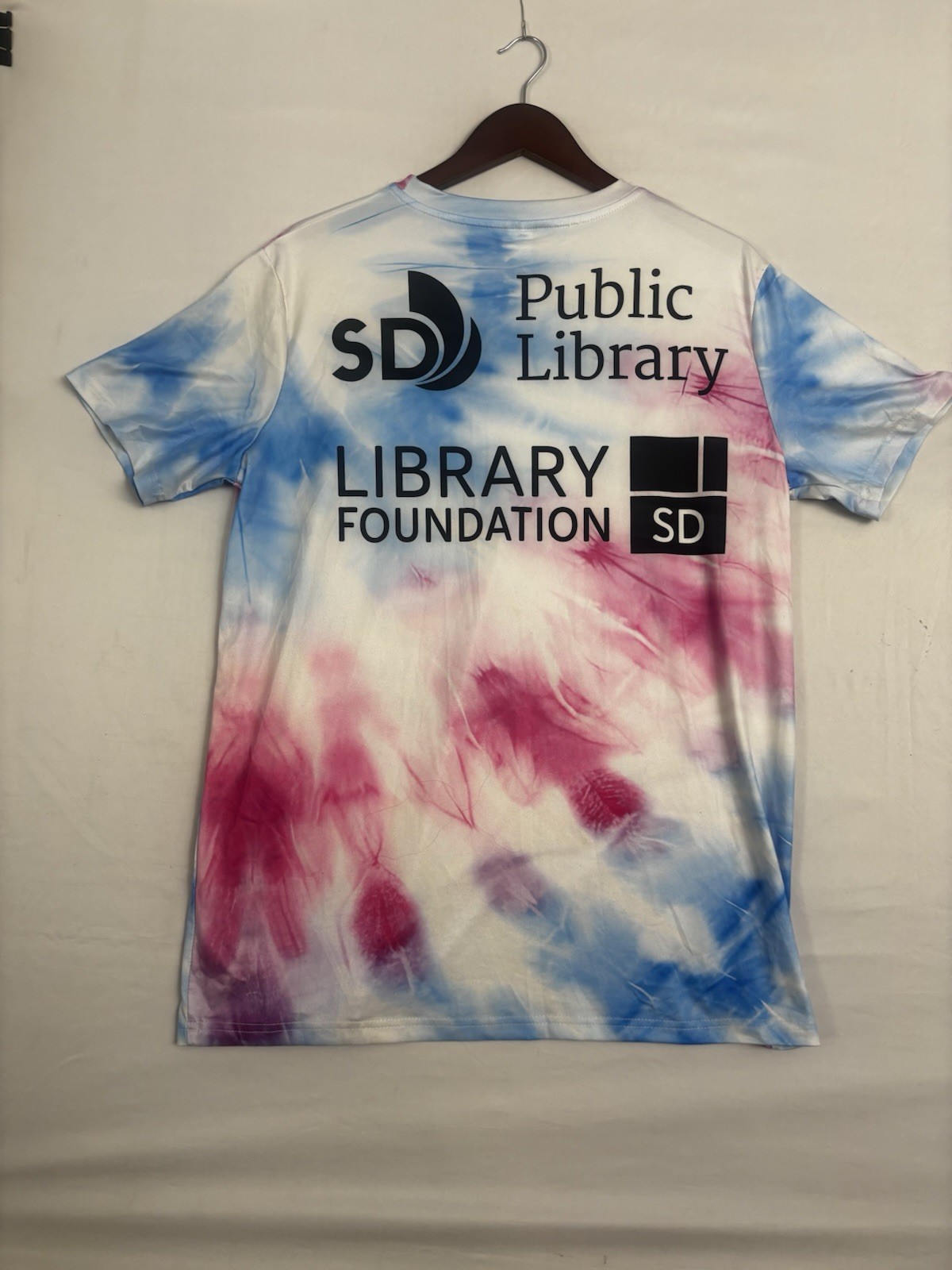 The Library Is Open Tie Dye Graphic T Shirt Mens Large SD Public Library Tee