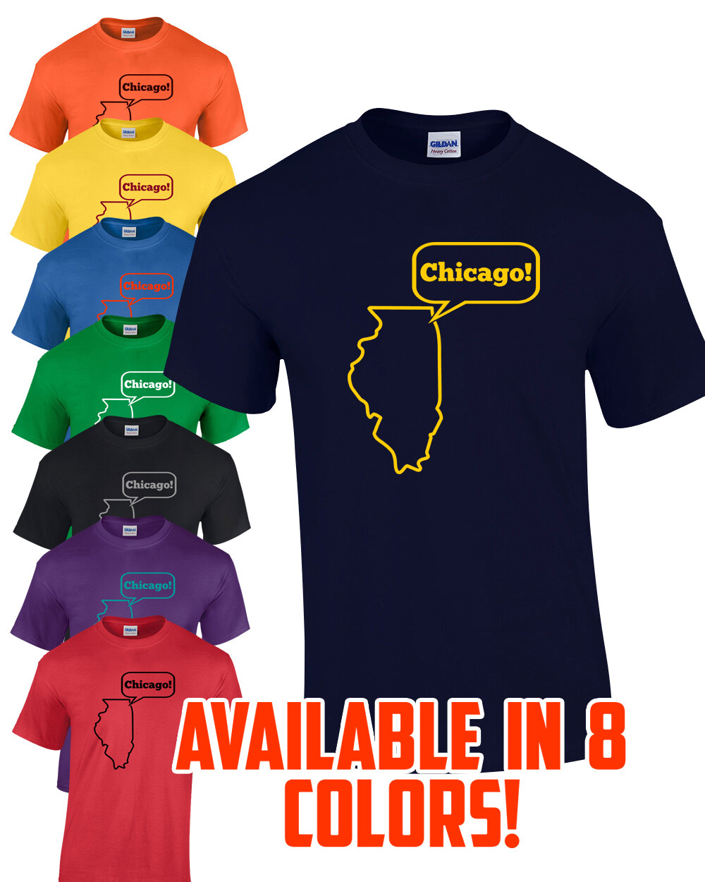 CHICAGO T-Shirt Multi Colors S-XL FREE S&H! hipster tourism cute fun souvenir