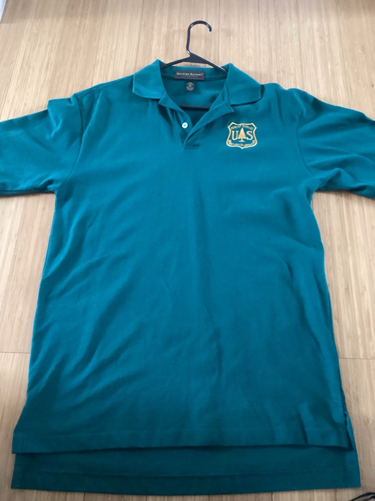 U. S. Forest Service Vintage Hunter Green Cotton Polo Men’s Medium Pre Owned