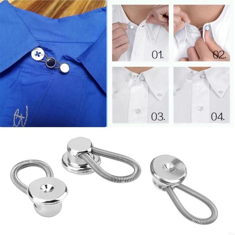 1000pcs Metal Collar Neck Waist Extender Buttons For Men Dress Shirts Pants Lot