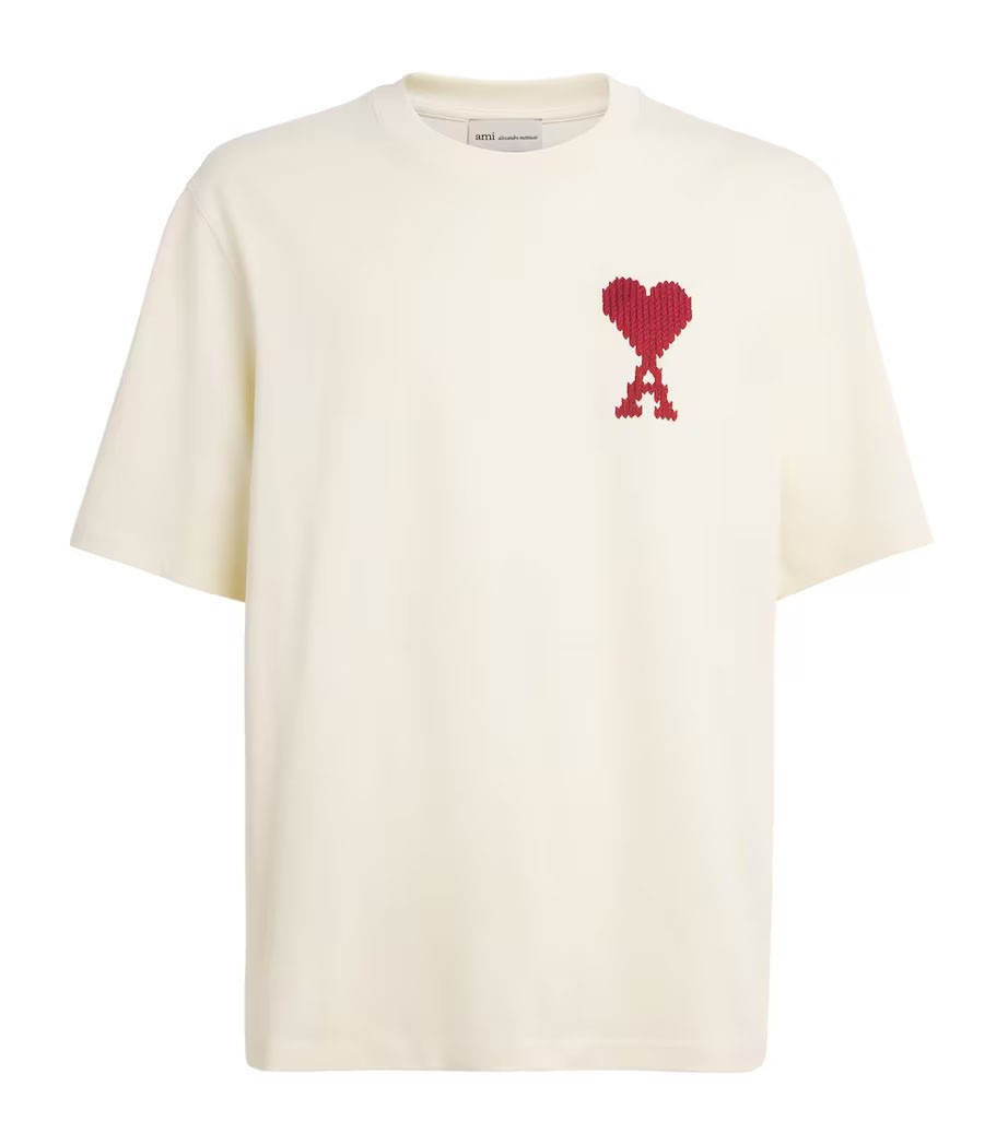 Ami De Coeur UTS362.726 White Cream Zig Zag T-Shirt RRP £170