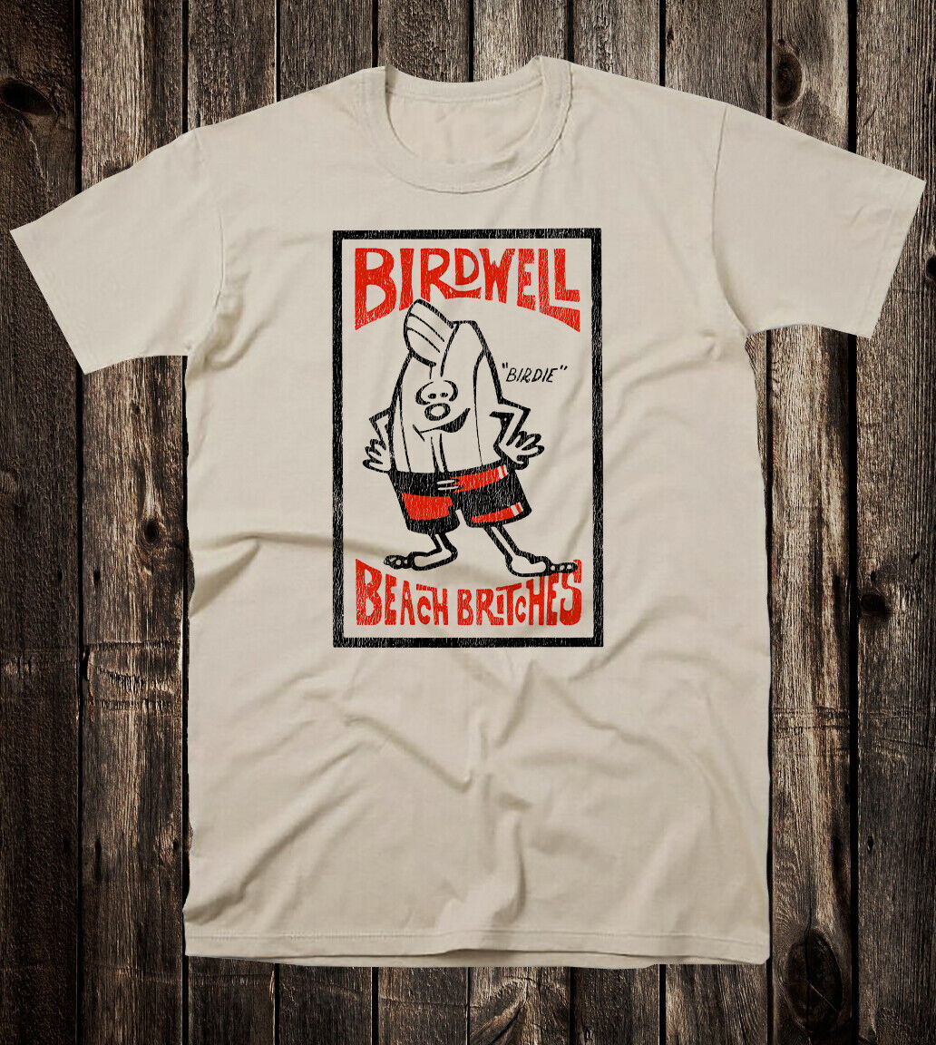 Retro Surf Shop T Shirt 100% Cotton Vtg Art Birdwell Birdie Beach Britches