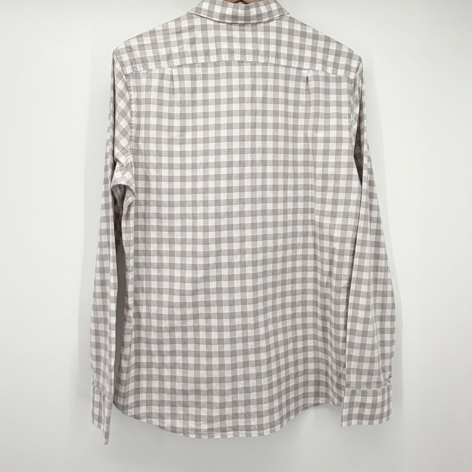 Goodfellow & Co Neutral Button Up Shirt Gray Check Slim Fit NWT Men’s M