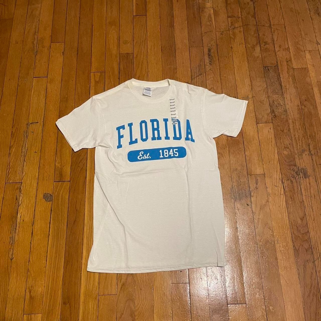 Delta Pro Weight Men’s Blue and White Florida Graphic T-shirt