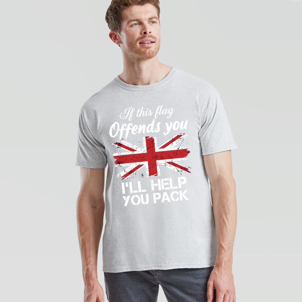 If This Flag Offends You Unisex T Shirt I’ll Help You Pack UK Union Jack