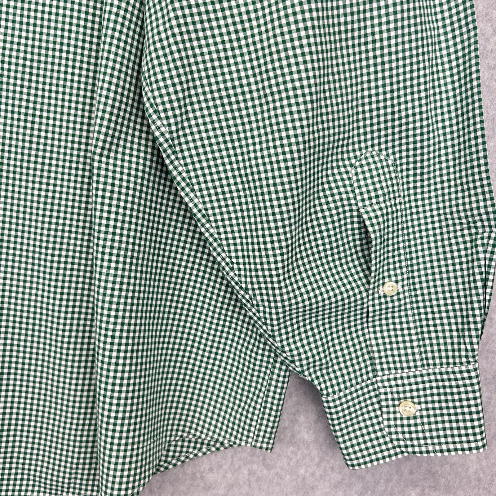 Ralph Lauren Shirt Men 3XB Green Gingham Long Sleeve Button Down Casual Stretch
