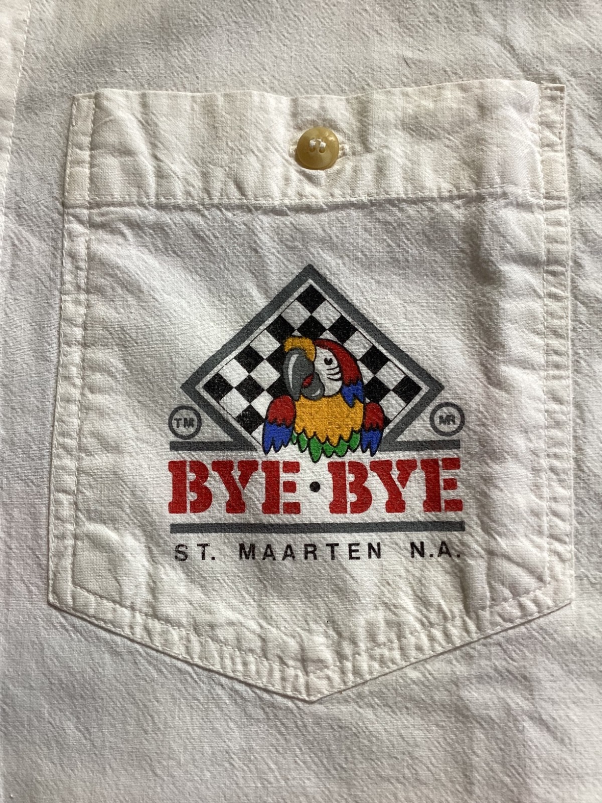 Bye – Bye St. Maarten N.A. Vintage Men’s Button-Up Souvenir Shirt XL 4