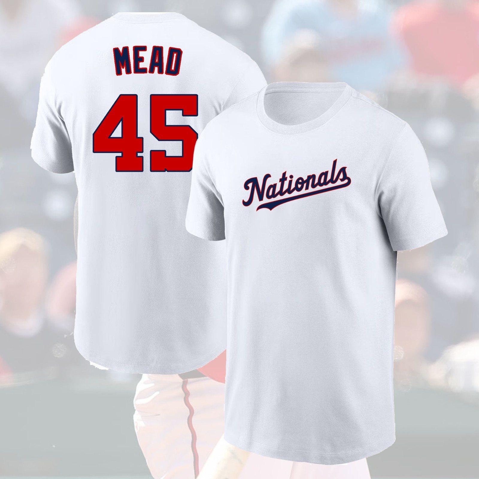HOT SALE – Curtis Mead #45 Washington Nationals 2026 Name & Number For Fans