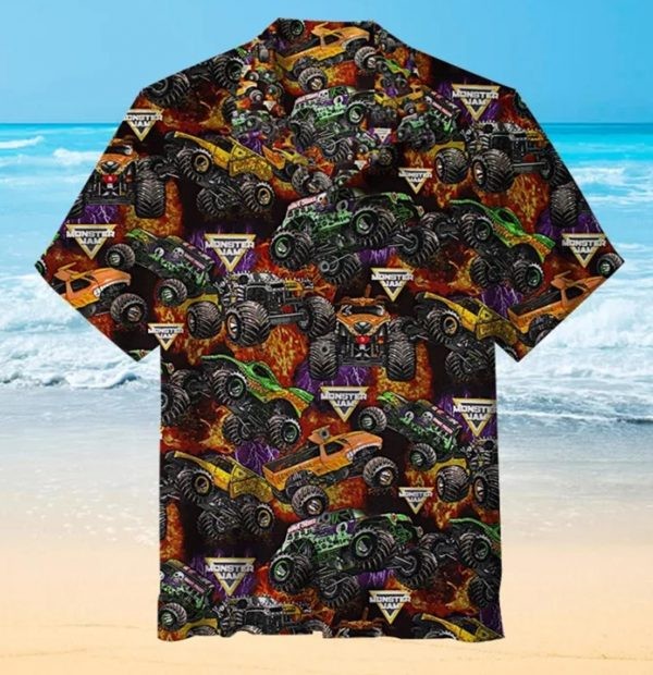 Monster Jam pattern Hawaiian Shirt