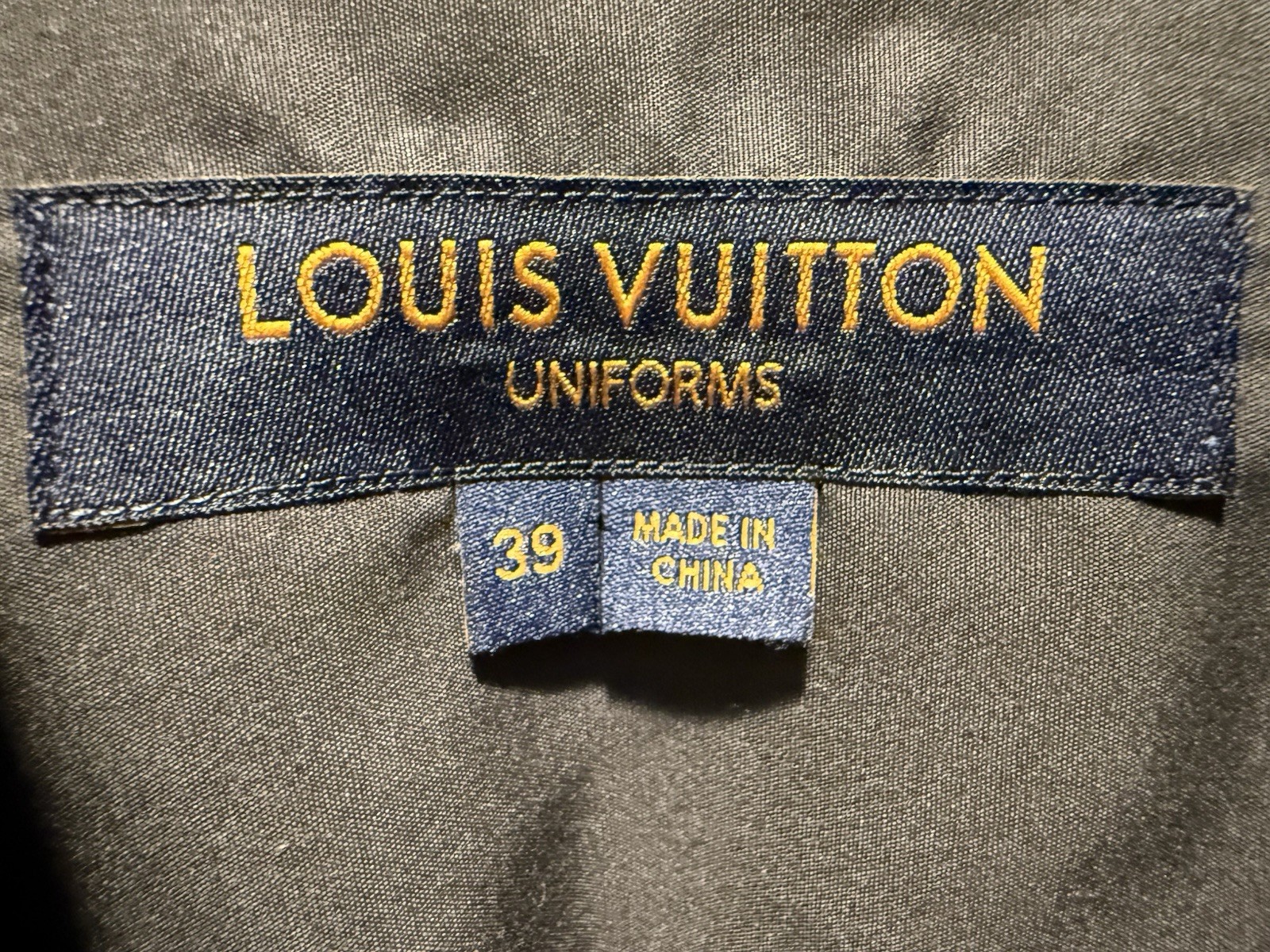 Louis Vuitton Uniforms Black Button Down Shirt Men’s Size 39 Cotton Authentic