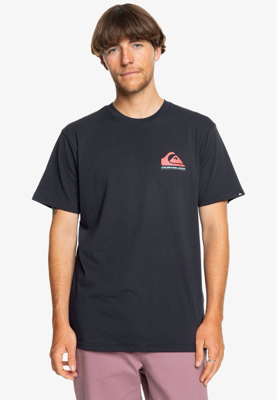 $30 Quiksilver Men’s Eye On Horizon Short Sleeves T-Shirt In Navy Size L