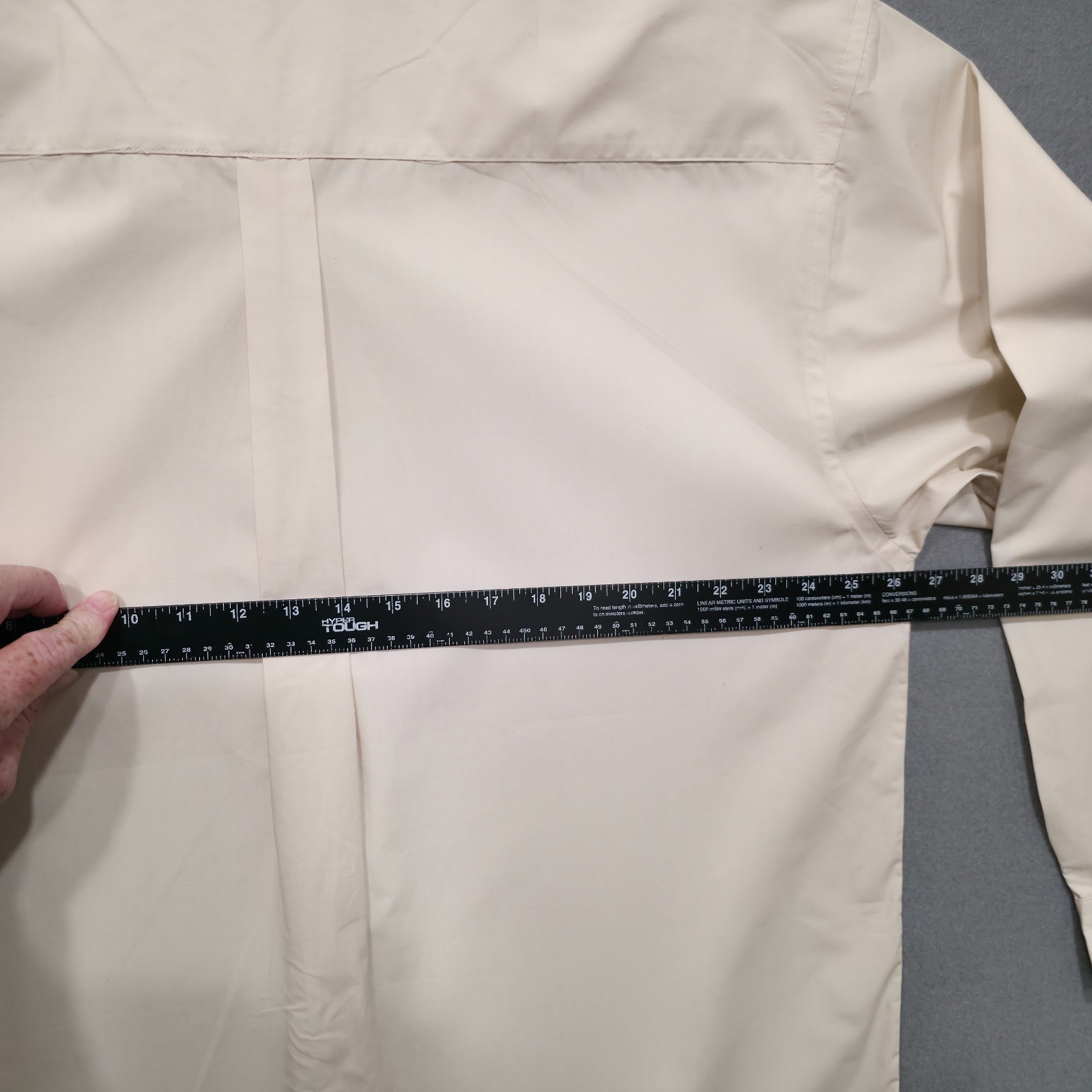 Port Authority Men’s Cream Long Sleeve Button Up Stain Release Shirt Size 2XL