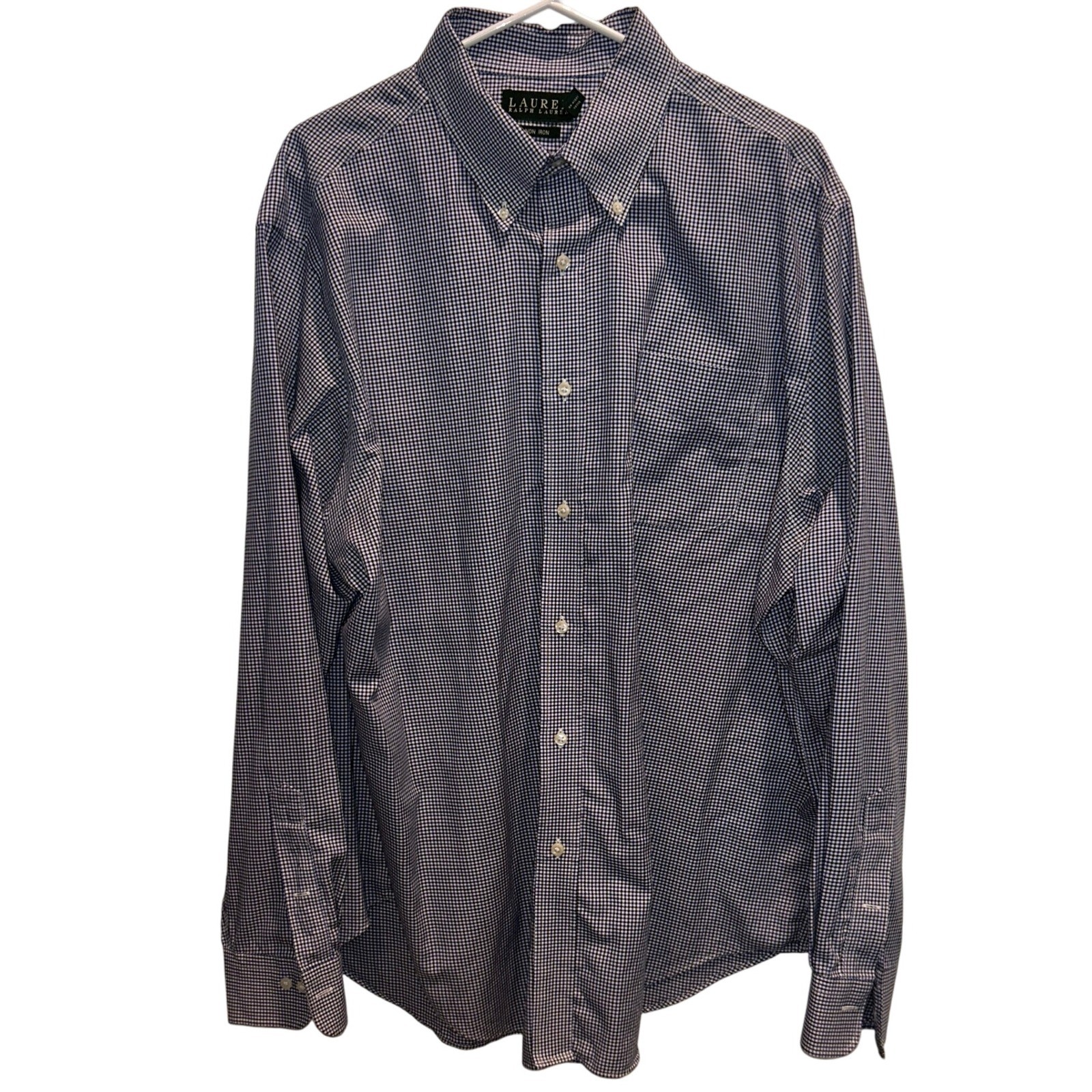 Lauren Ralph Lauren Men’s Button Down Shirt Long Sleeve Gingham Check 17 1/2 36