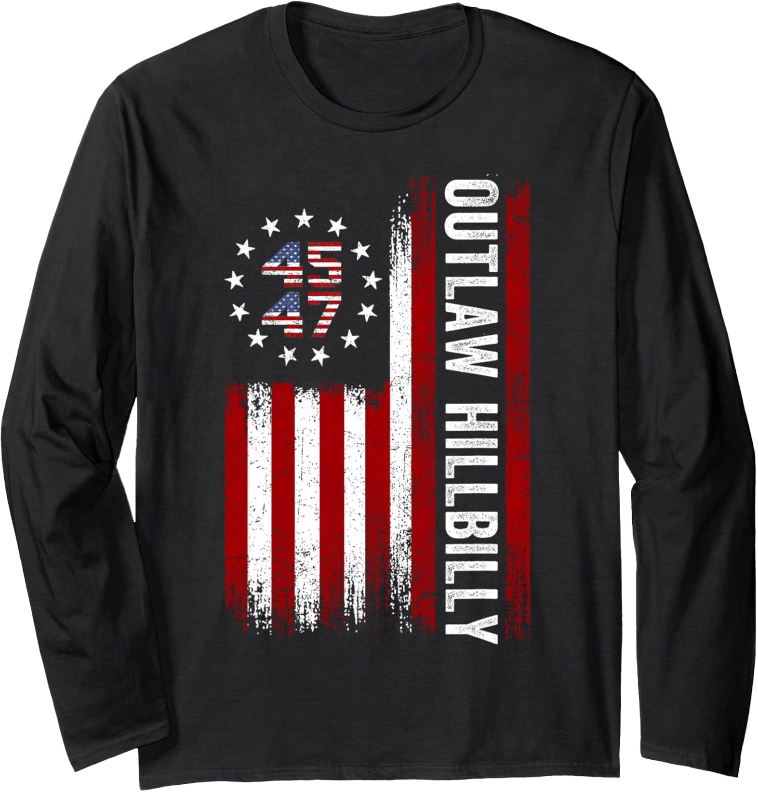 Vance 2024 Candidate Donald Trump Outlaw Hillbilly Long Sleeve Tshirt