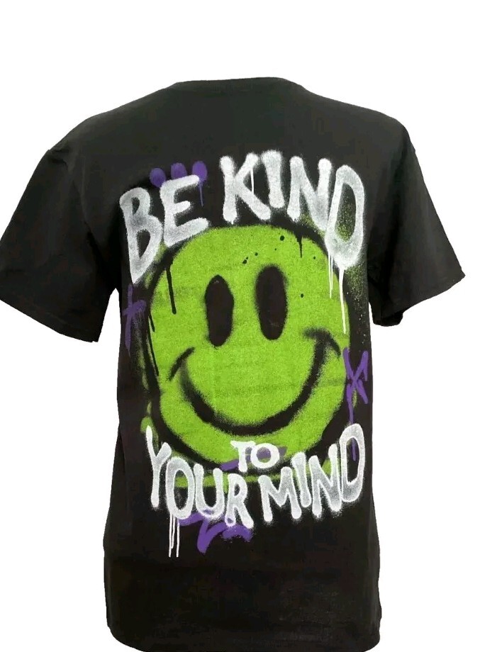ODM KINDMIND Short Sleeve Crew Neck T-Shirt Black Color Size Small (34-36)