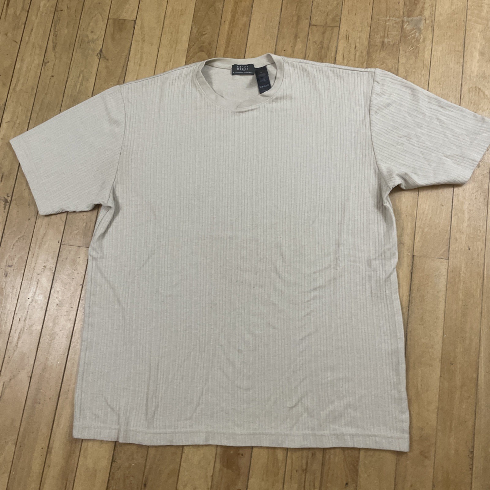 Crazy Horse Claiborne Shirt Men M Cream Beige Peru Cotton Cowl Old Money Minimal