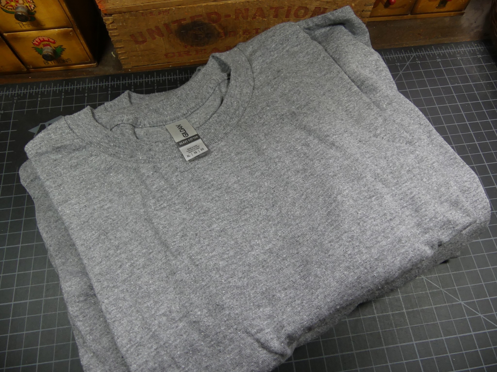 Gildan G500 Unisex Adult Heavy Cotton T-shirt Heather Gray Blank Lot of 4 XL