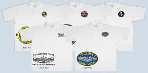 US Navy Submarine Force Silent Service Dolphins Veteran Polo YOUR CHOICE