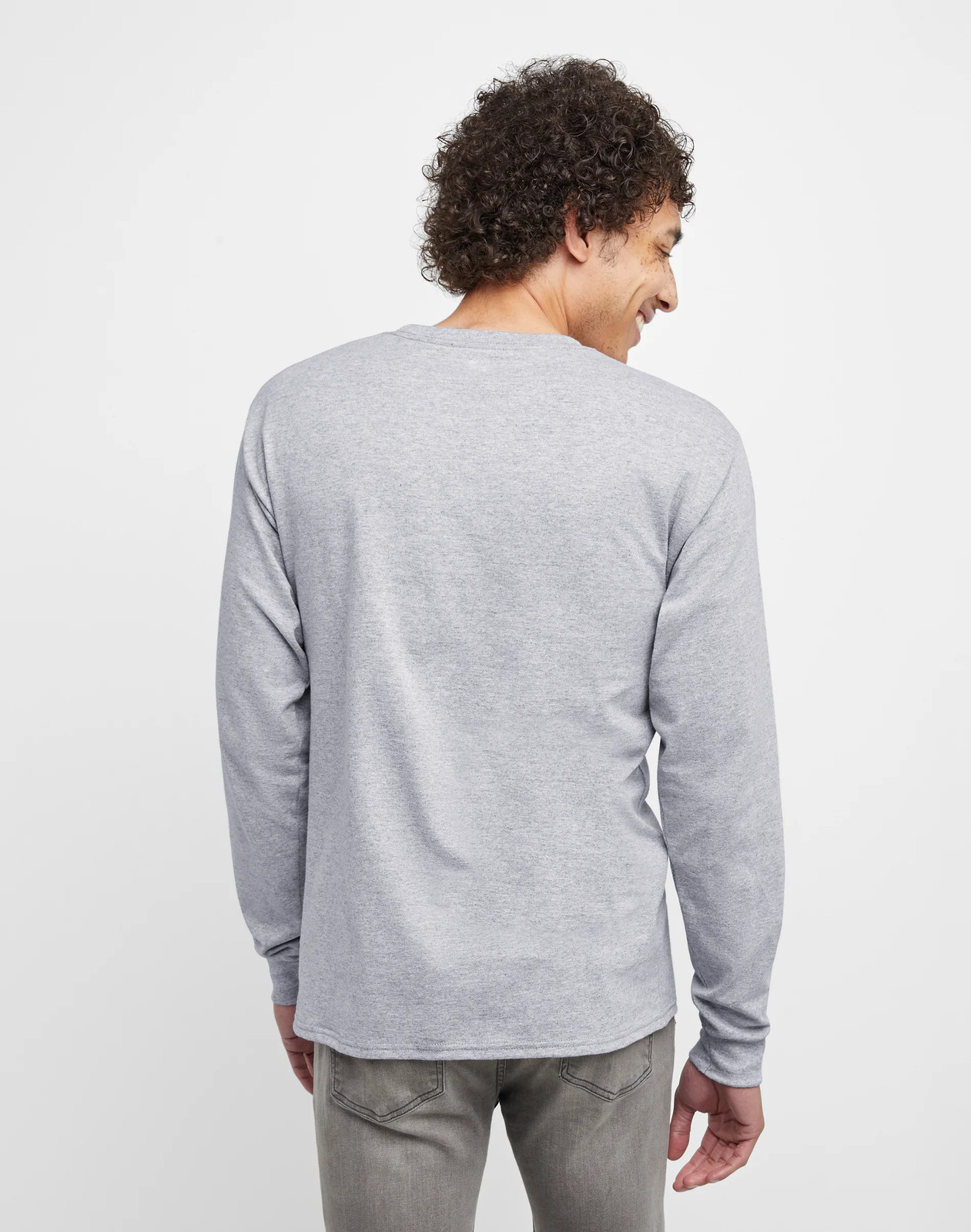 Hanes Essentials Men’s Cotton Long Sleeve T-Shirt, 2-Pack
