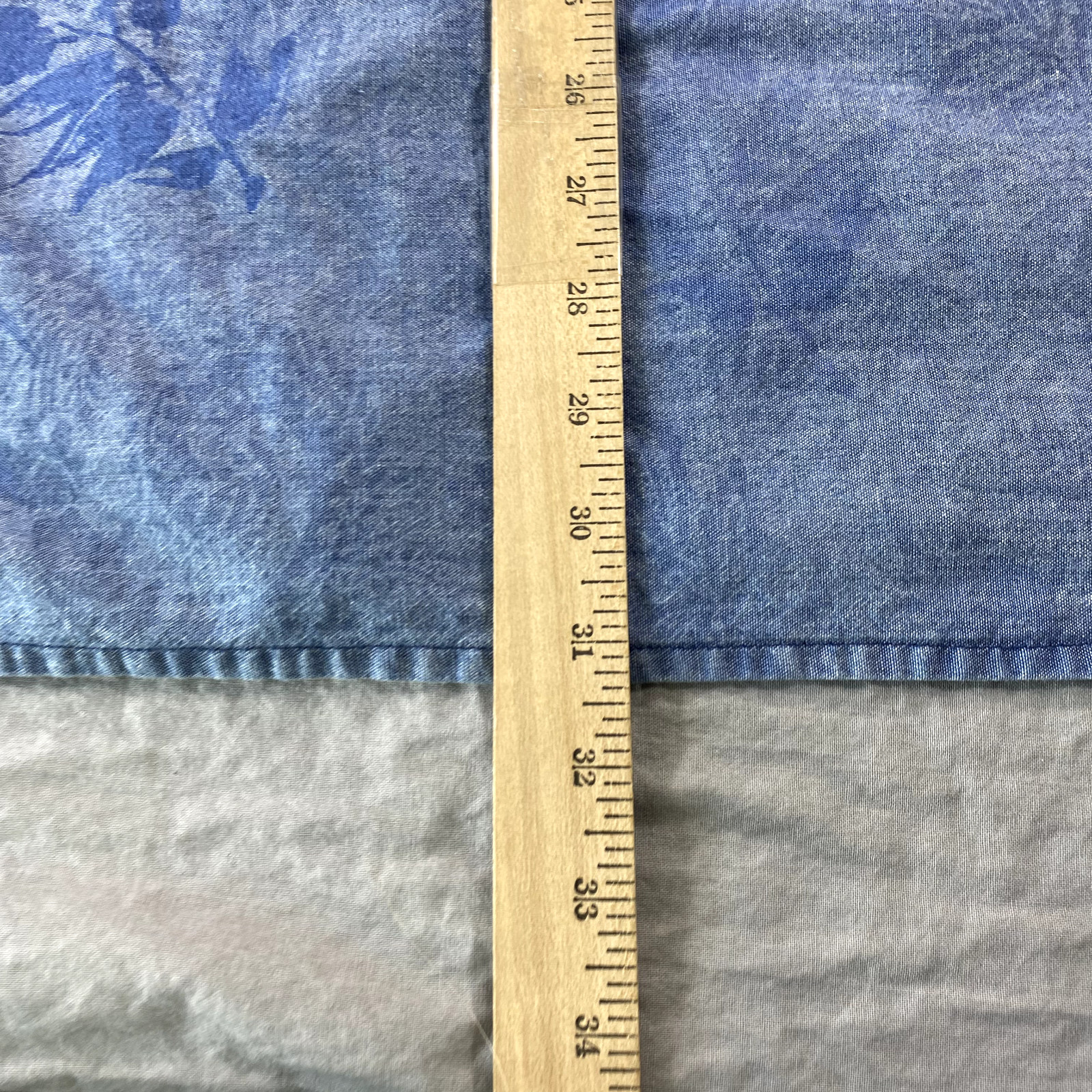 VINTAGE Territory Ahead Shirt Mens XL Blue Floral Denim Button Up 90s Outdoor