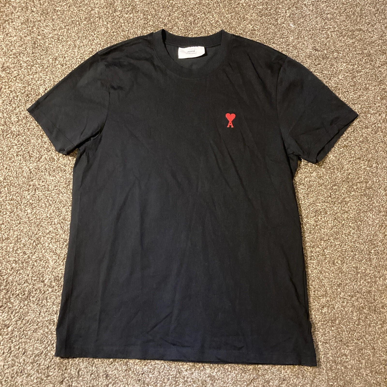 EUC Ami Alexandre Matiussi T Shirt Black Sz S