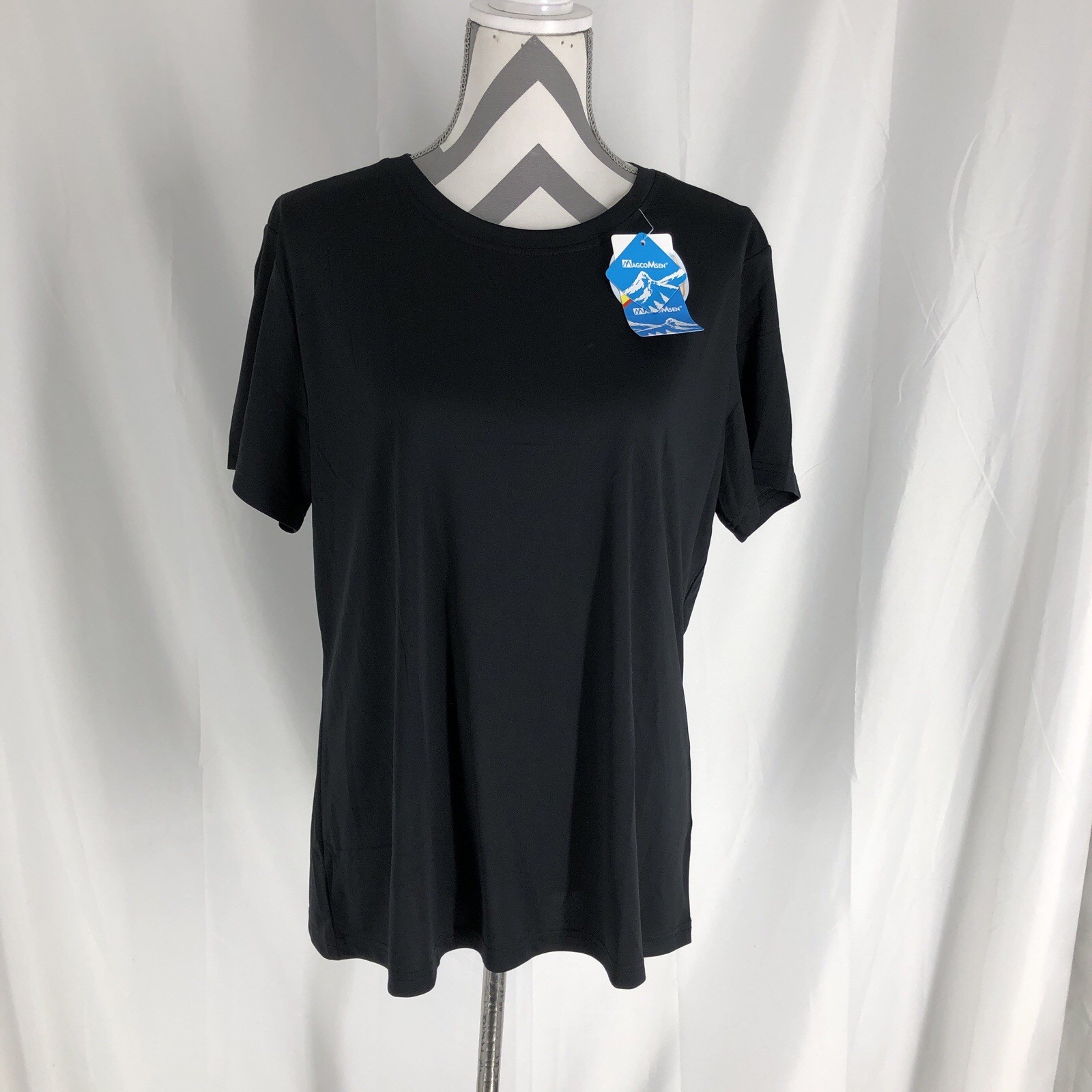 MAGCOMSEN Men’s Short Sleeve UPF 50+ T-Shirt Black Size XL