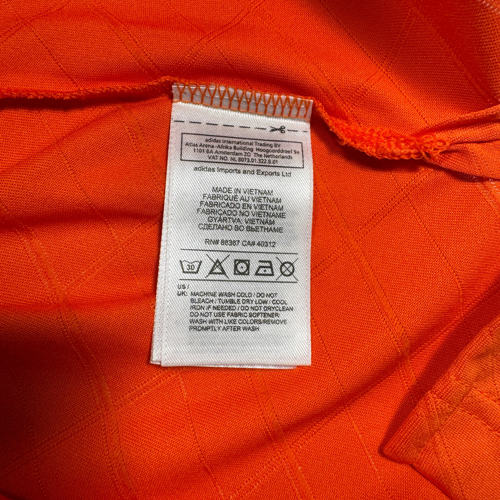 Adidas Golf Climacool Men’s Size L Solid Orange Stretch Athletic Polo Shirt