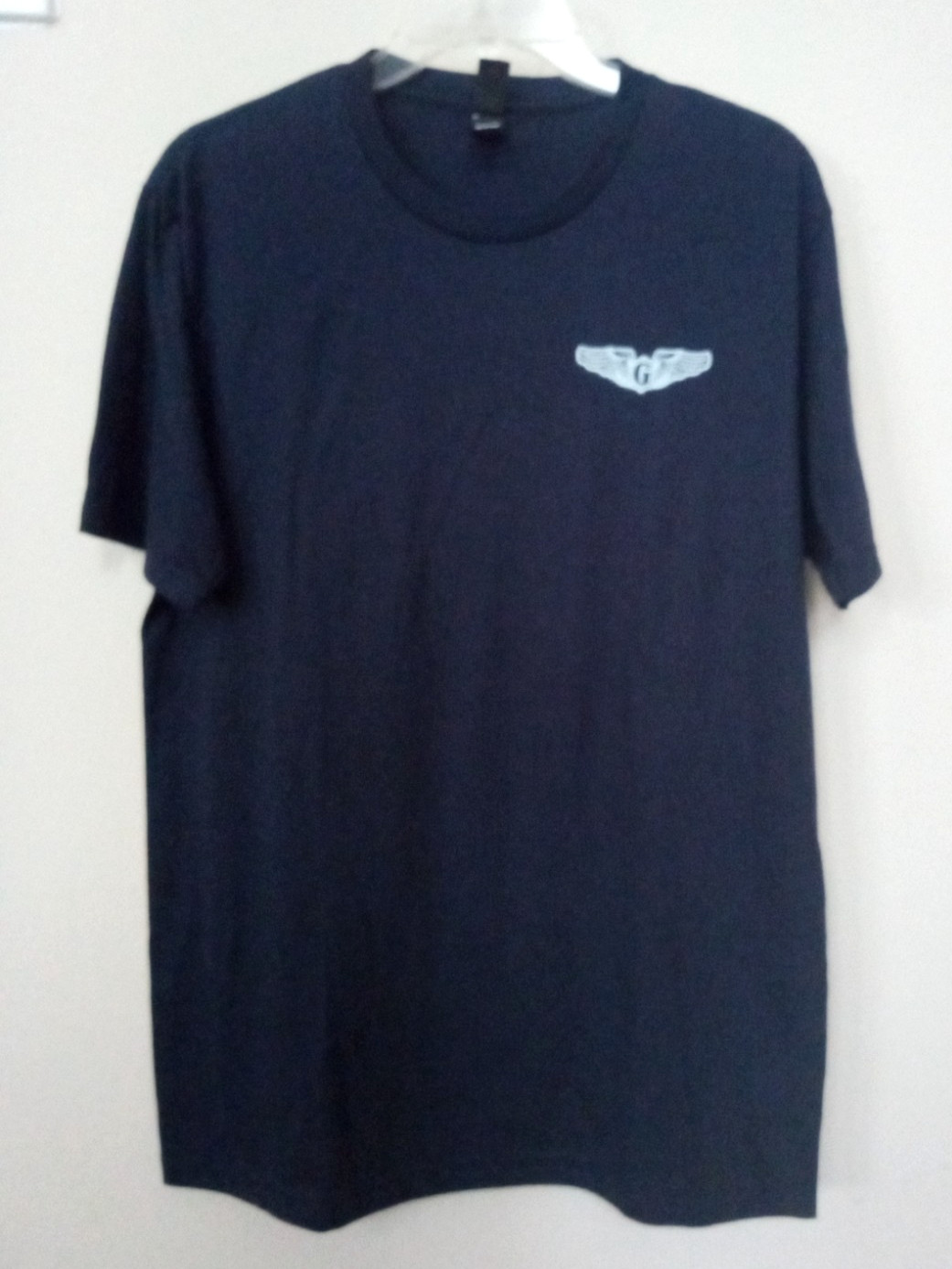 District Perfect Tri Graphic Print Short Sleeve T Shirt Navy Blue Comfy Size M