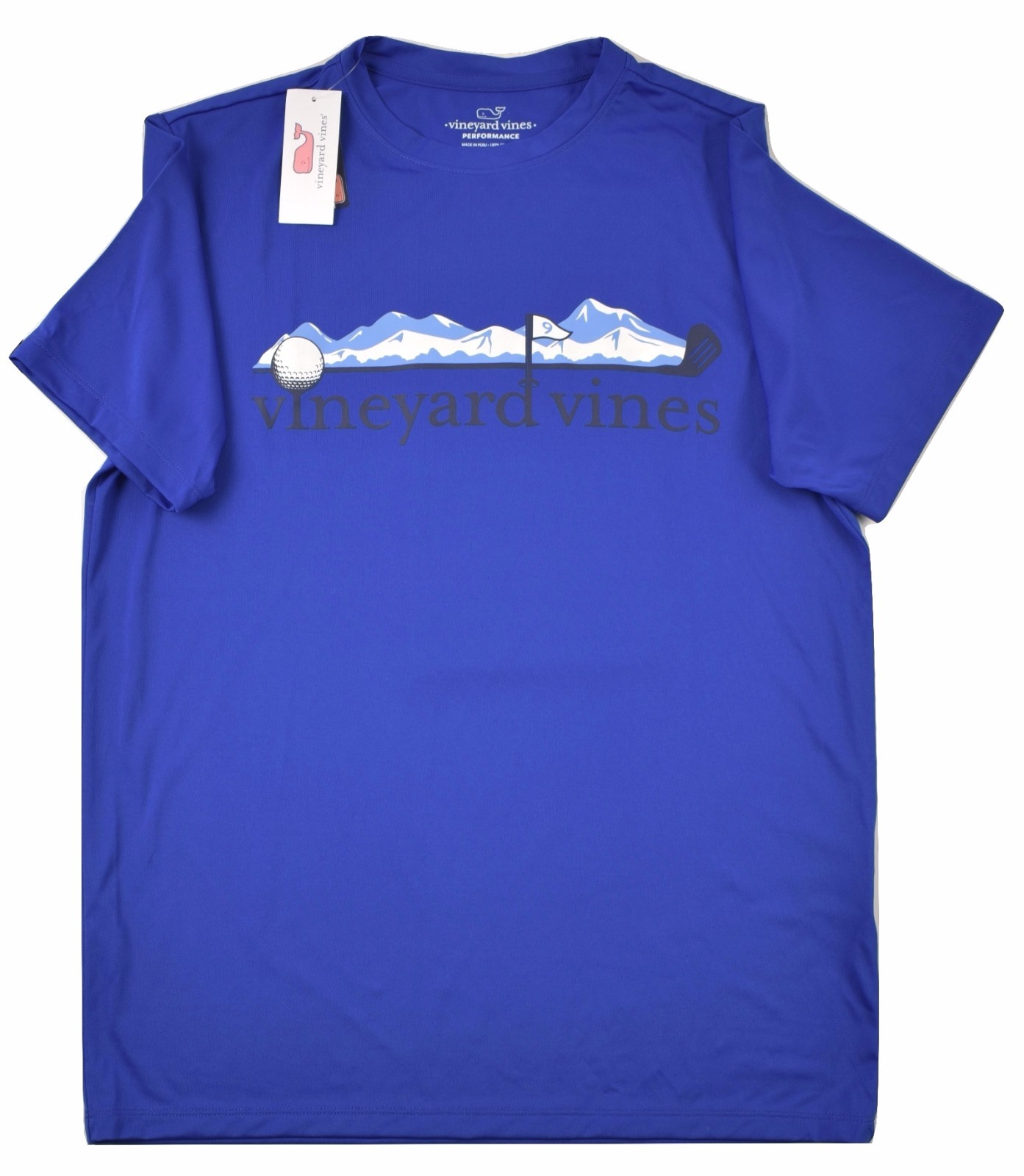 Vineyard Vines Men’s SS Performance Graphic Tee in Aviator Blue (S) Small $49.50