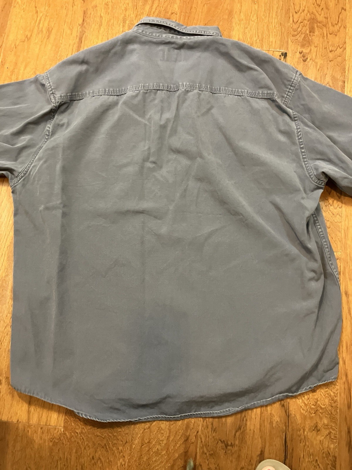 Cabelas Shirt Men XL Gray Canvas Button Up Embroidered Duck Hunting Gorp Outdoor