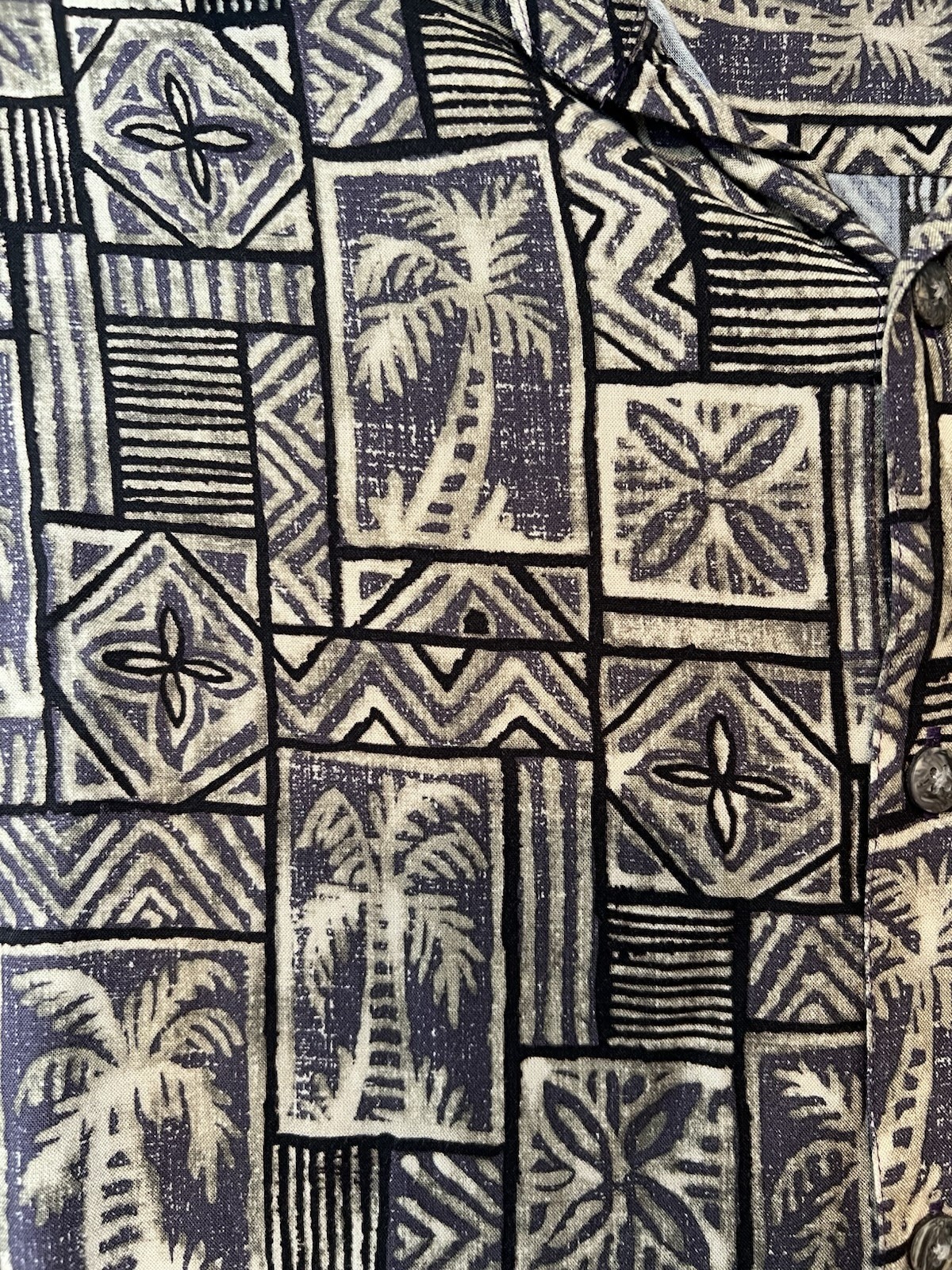 Batik Bay Hawaiian Camp Shirt Men’s Large Palm Tree Rayon Tropical Resort