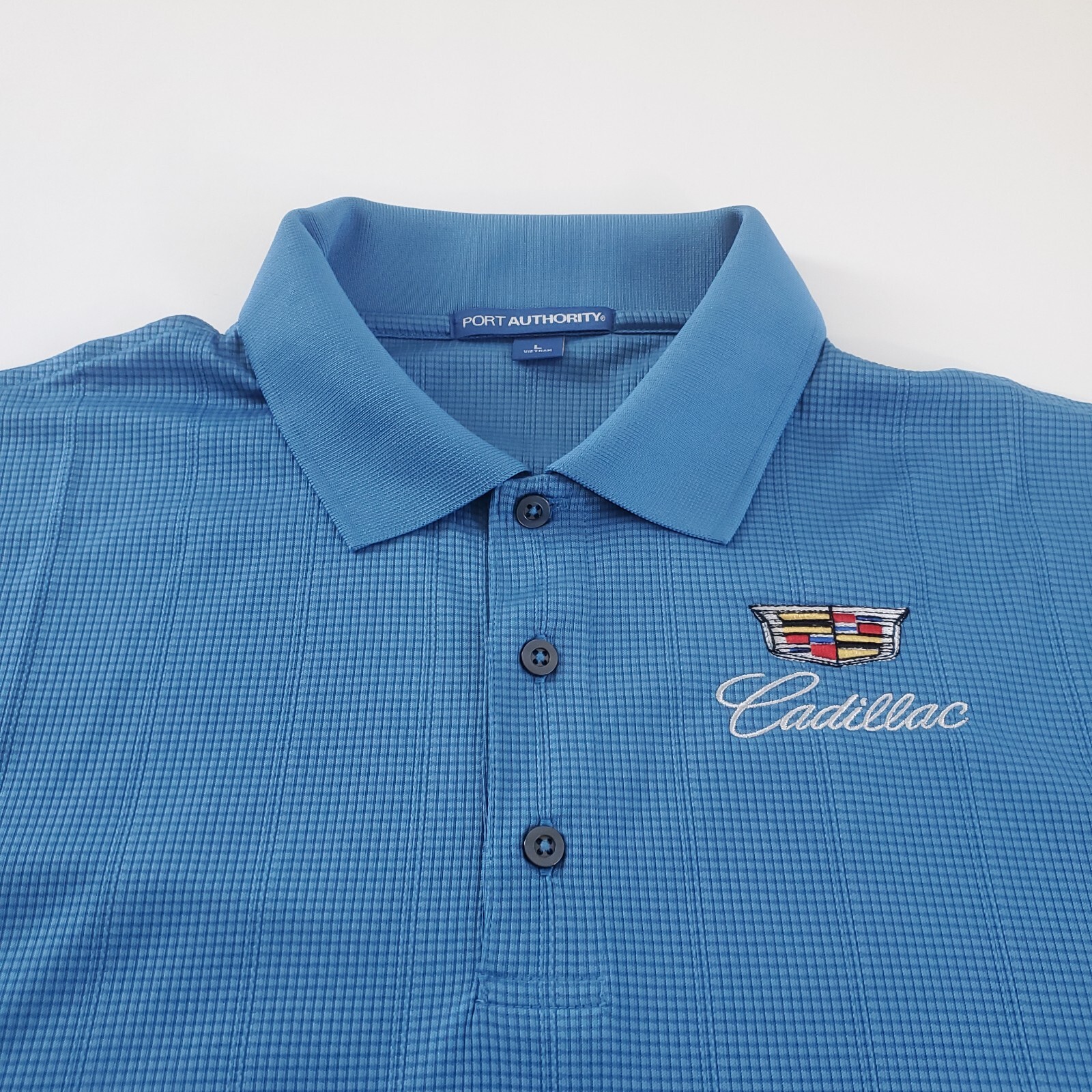 Cadillac Polo Golf Shirt New – Royal Blue – Embroidered – 3 Button – Sizes S-XXL