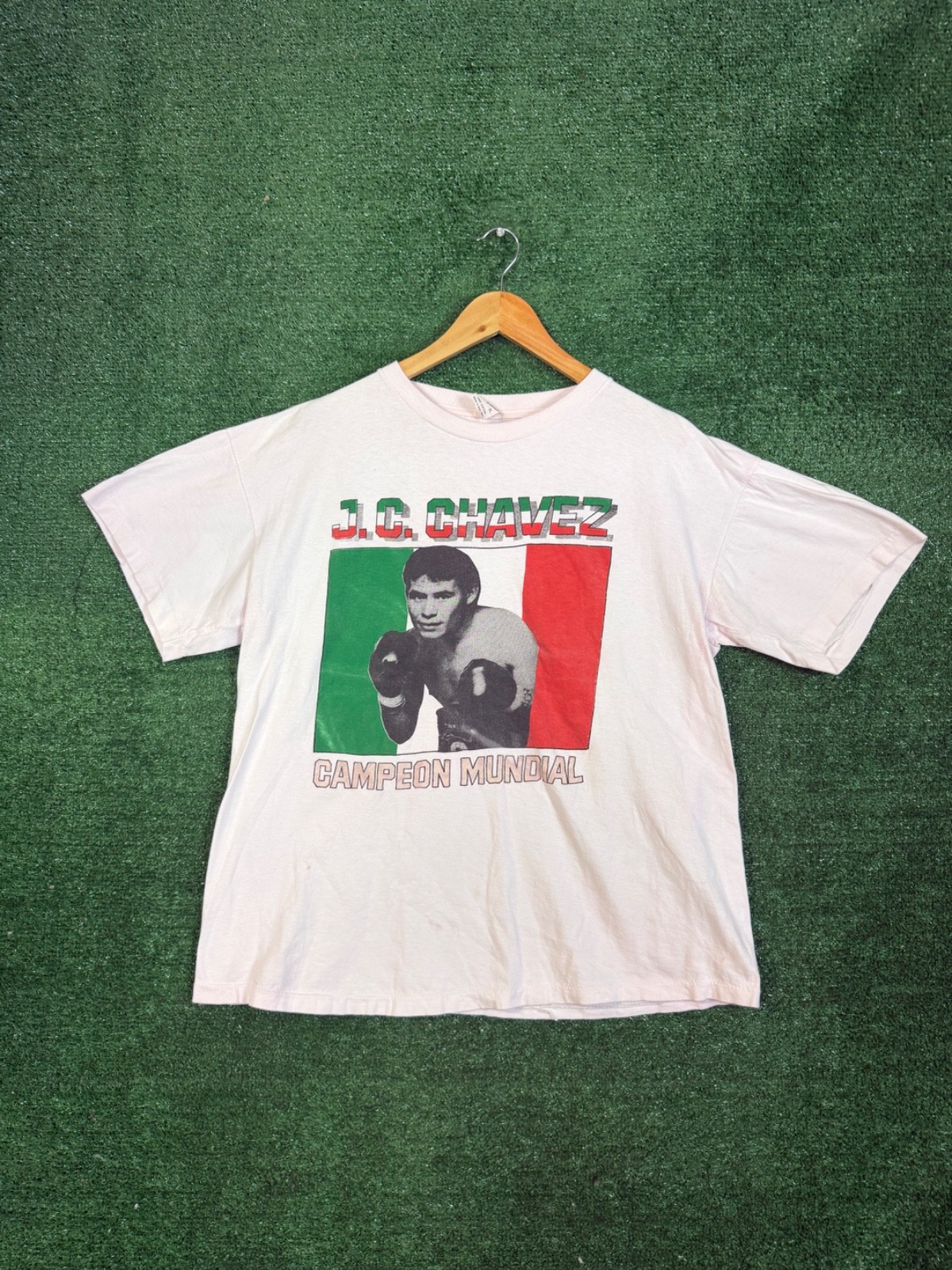 VTG Julio Cesar Chavez Campeon Boxing Champion Style Graphic T-Shirt XL *Read*
