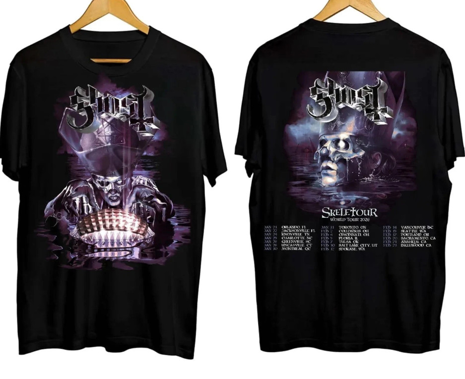 Ghost Skeletour World Tour 2026 Shirt, Ghost Band Merch T-ST-ShirtTshirt
