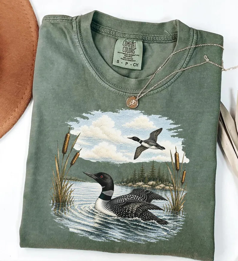 Loon Lake Cattails Vintage Comfort Tee