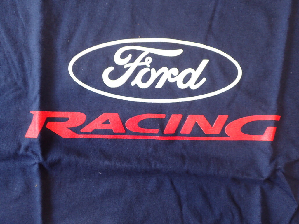 FORD COLLECTION Racing Graphics Logo Blue T-Shirt Size Medium NWT