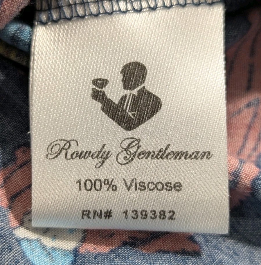 The Hawaiian Shirt By Rowdy Gentlemen Men’s Size XL Parrots AOP 100% Viscose