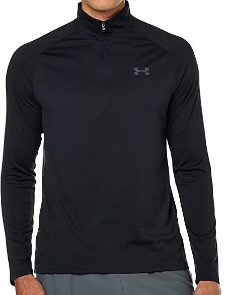 UNDER ARMOUR Men’s Black 1/2 Zip Performance Long Sleeve T-Shirt NEW XL