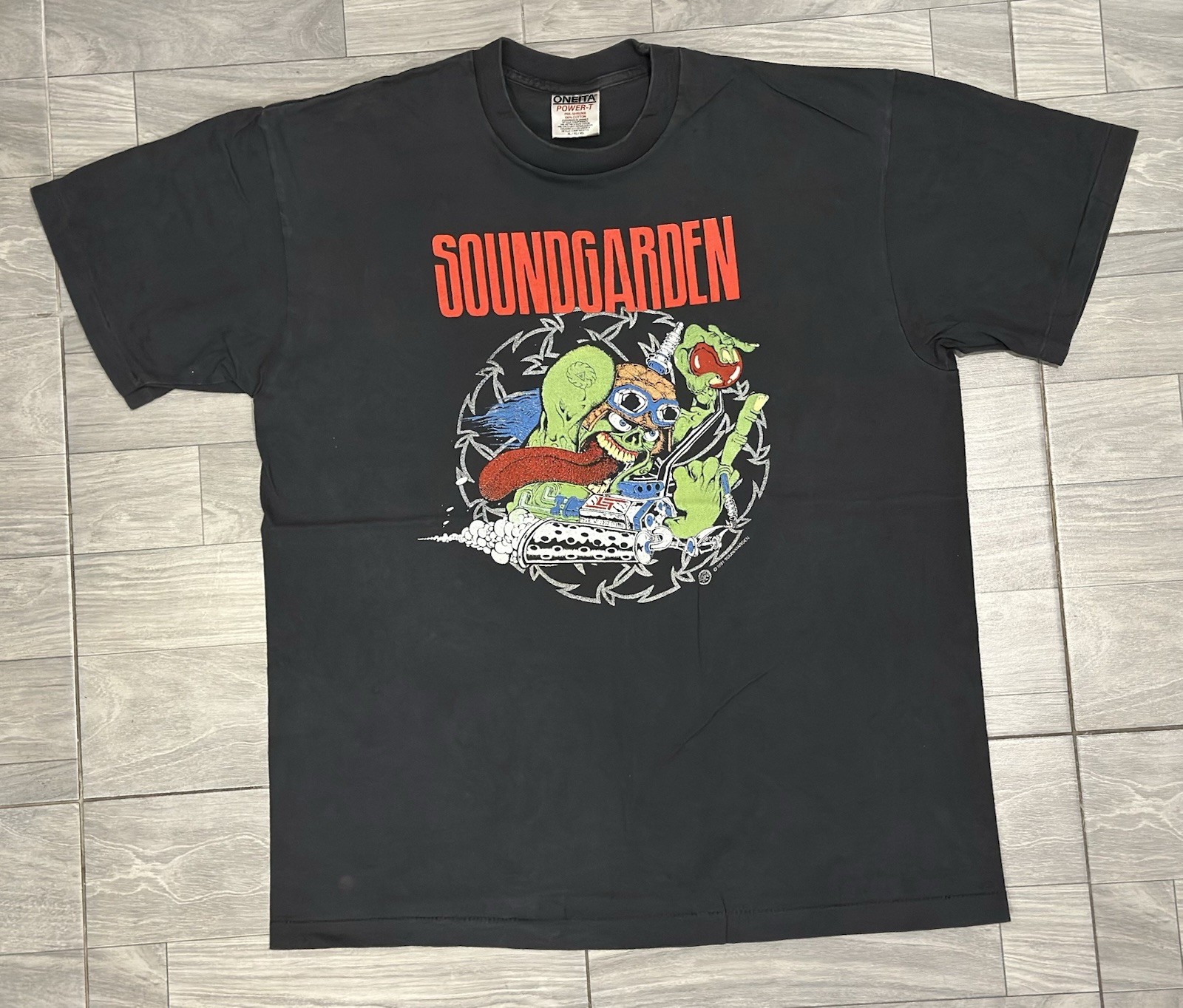 SOUNDGARDEN vintage 1991 HOTROD GOBLIN BADMOTORFINGER t shirt XL