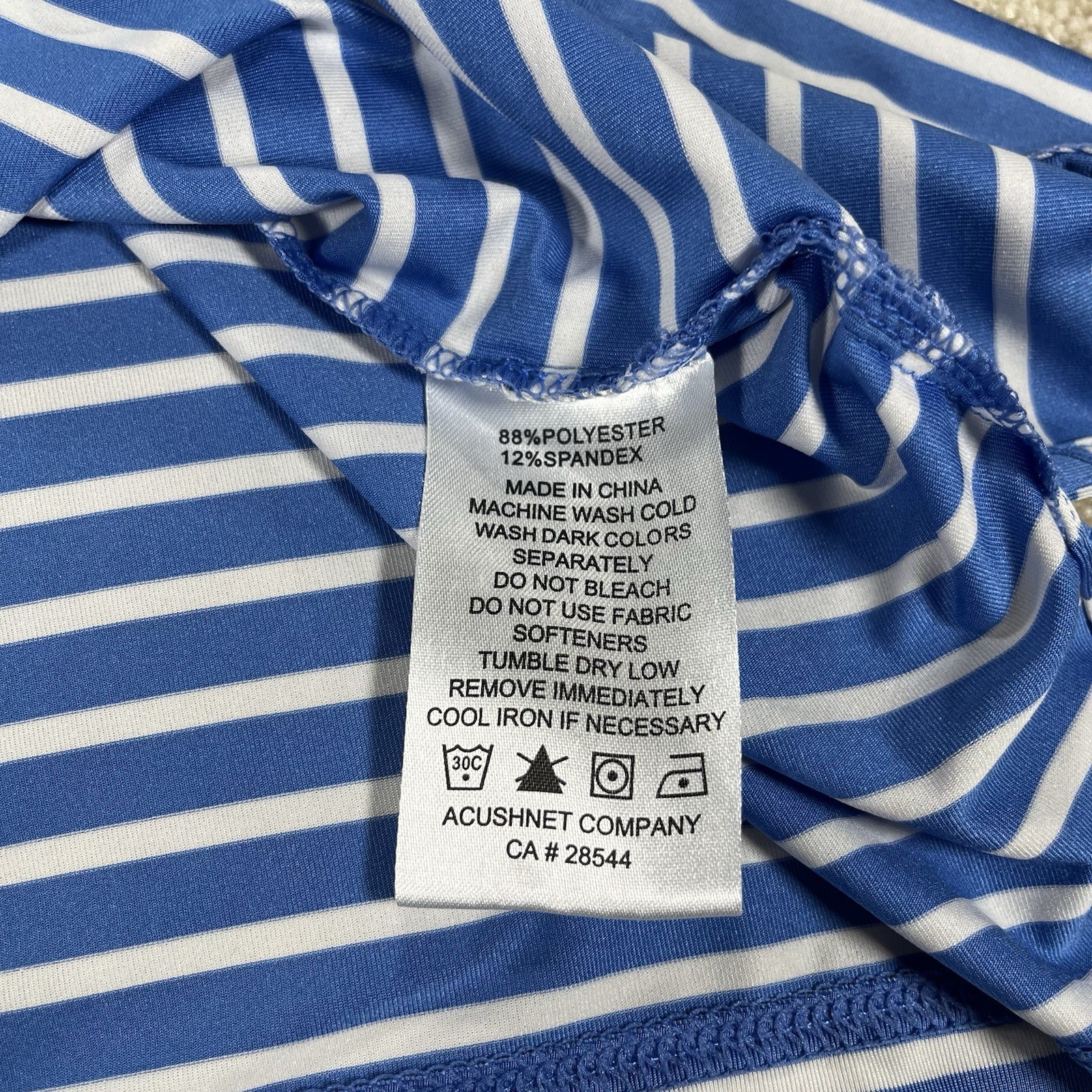 FJ Polo Shirt Men’s Large Footjoy Golf Blue Striped Greystone Country Club