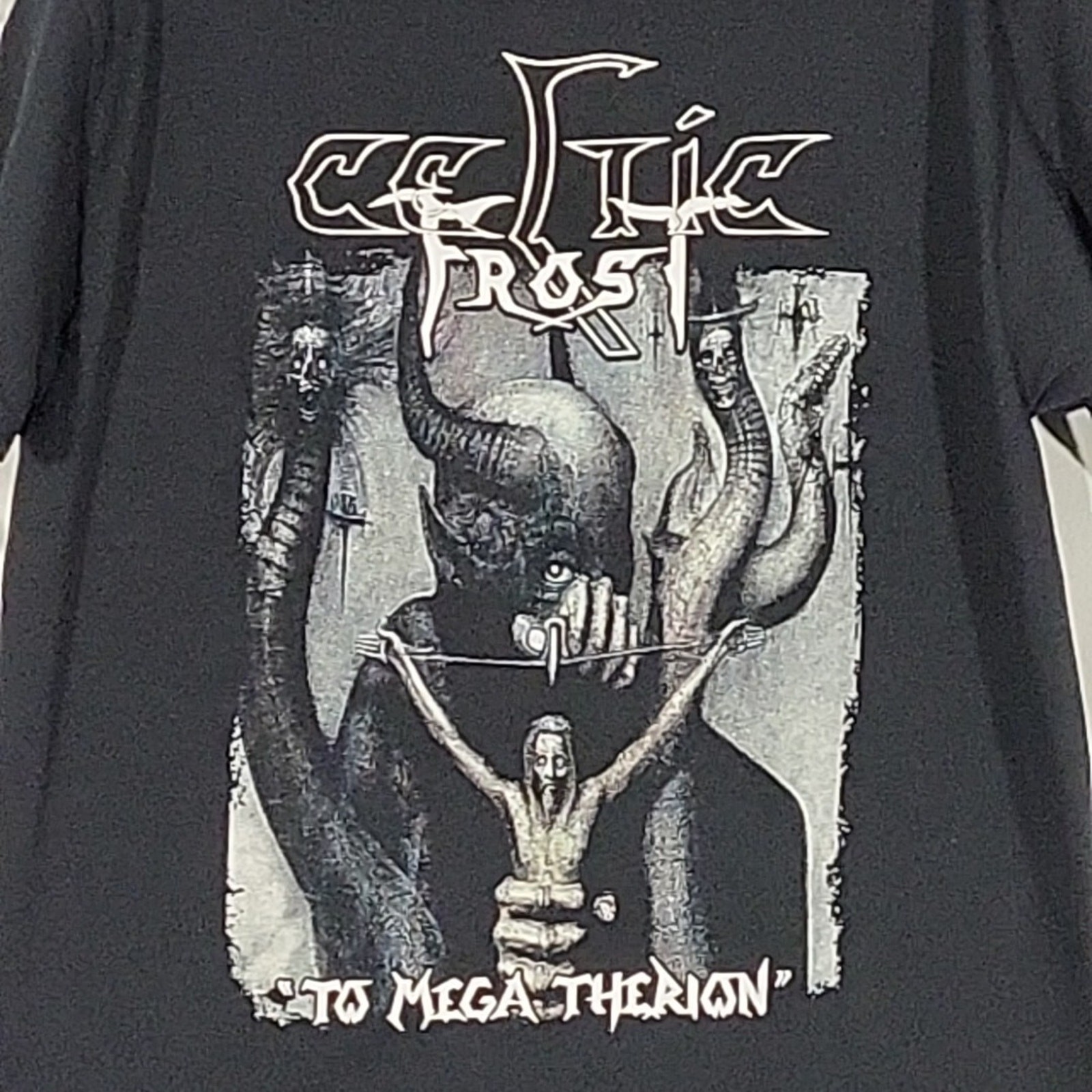 CELTIC FROST To Mega Therion L LARGE T-Shirt Black Mens Band Logo