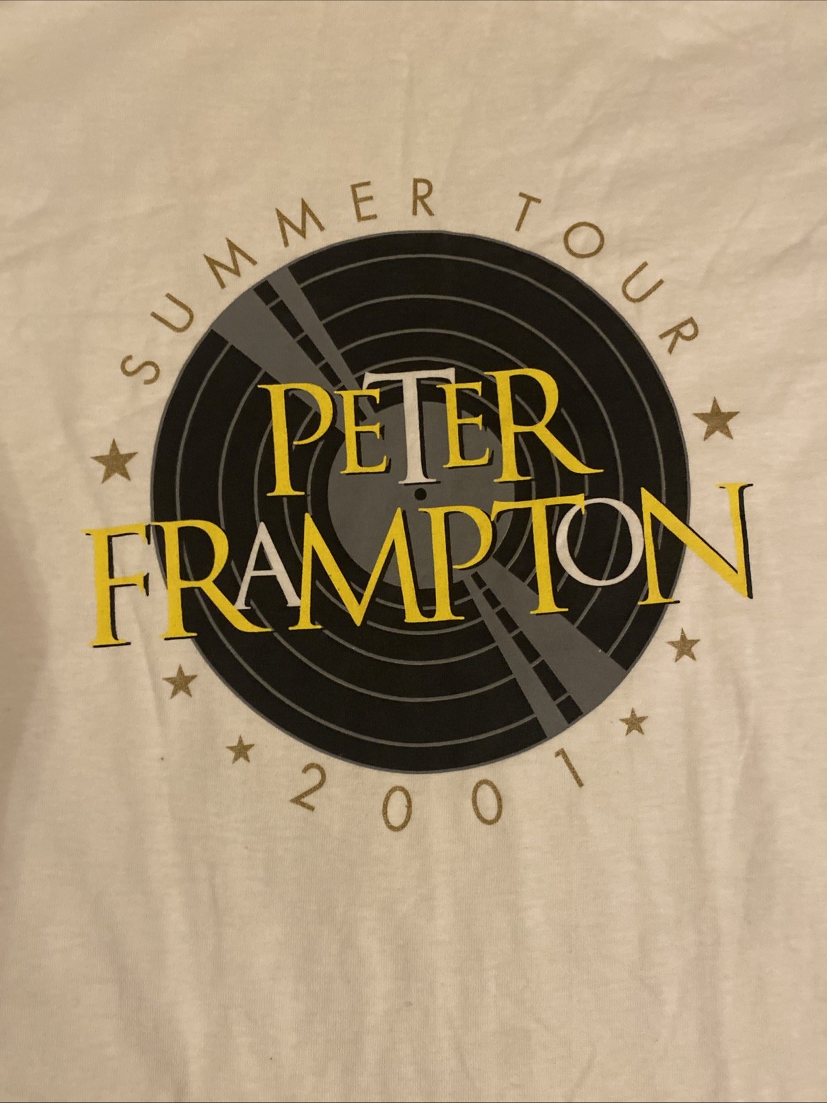 Peter Frampton 2001 Summer Tour t-shirt X-LARGE SEE DESCRIPTION
