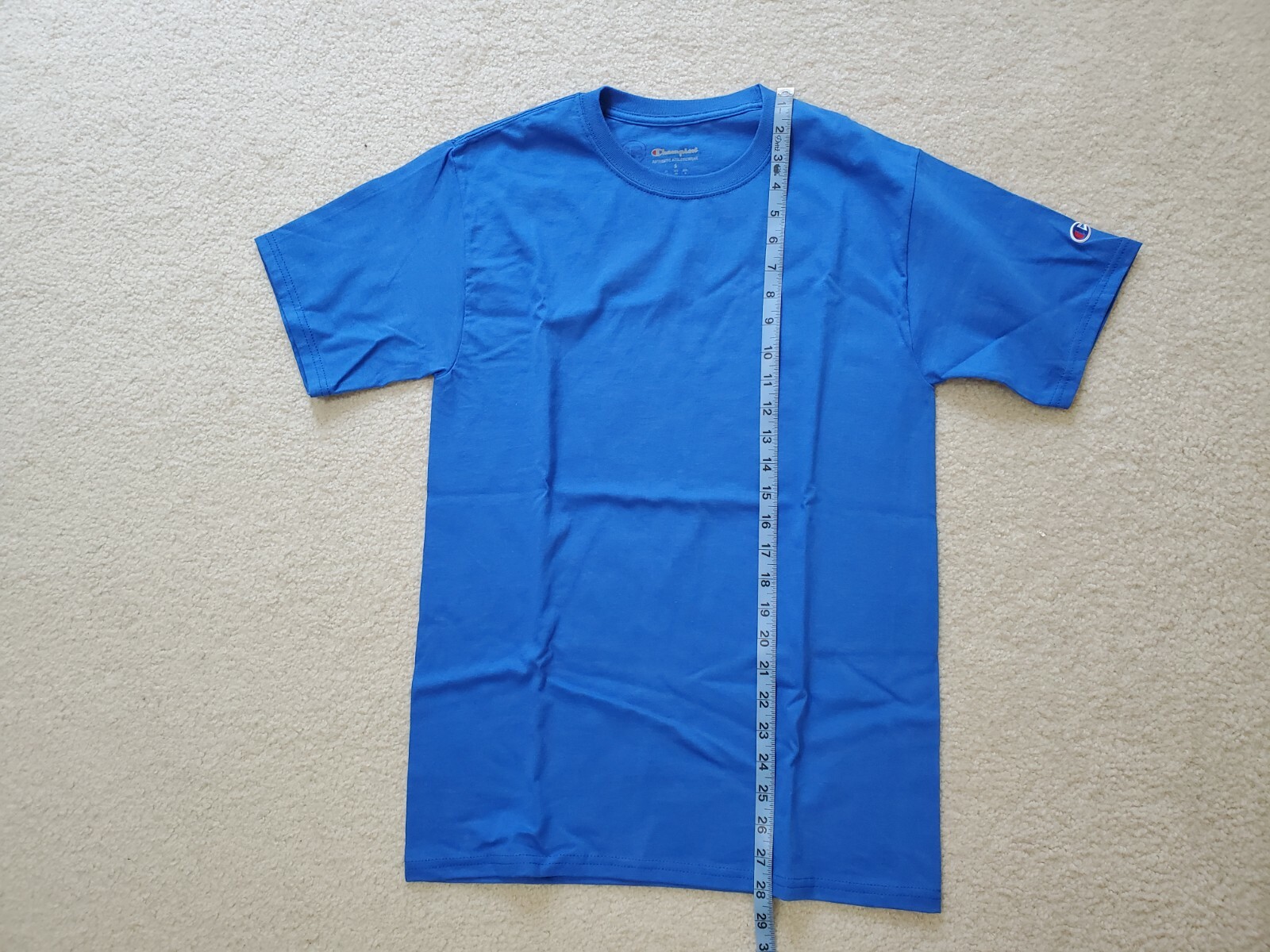 Champion Athleticwear Unisex Blue Cotton Tee-Shirt Short Sleeve T425RB Sz.S