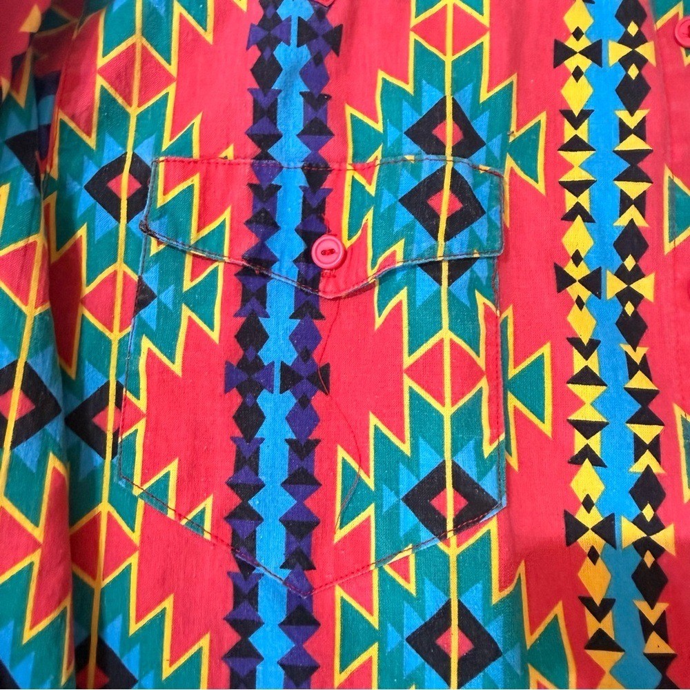 Colorful Geometric Pattern Dress Shirt