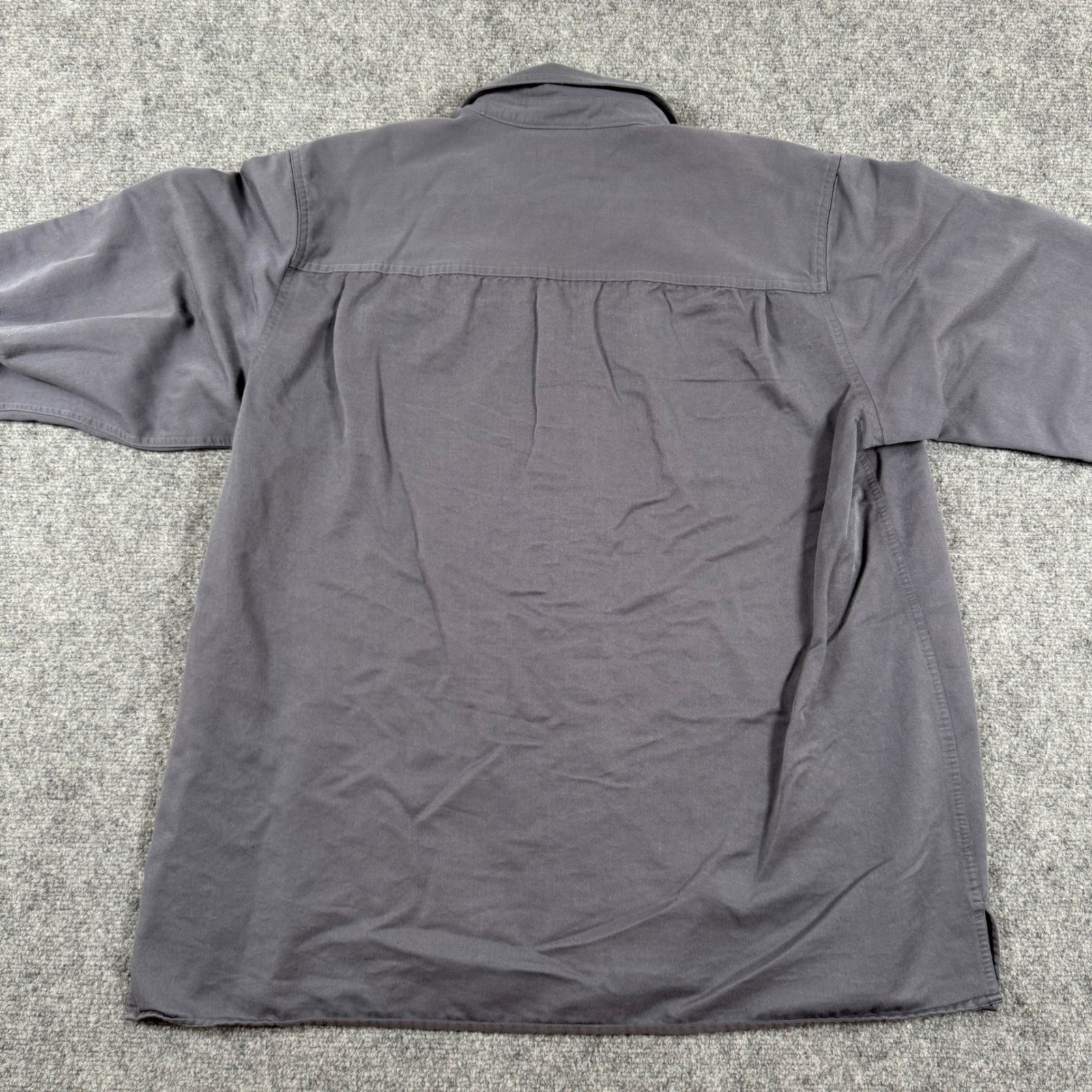 St Johns Bay Shirt 20W Gray Button Up Long Sleeve Cotton Blend Relaxed Women’s