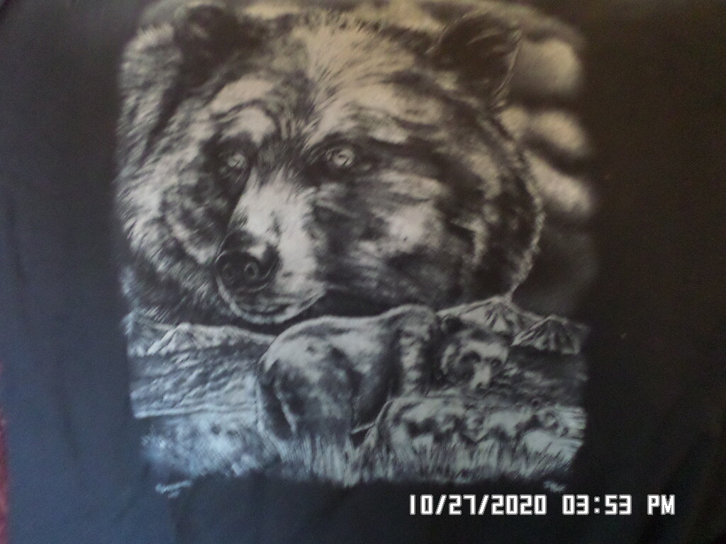 NEW T-Shirt: 4 Black Bears One Big Face (Black) M L XL 2XL 3XL 6XL
