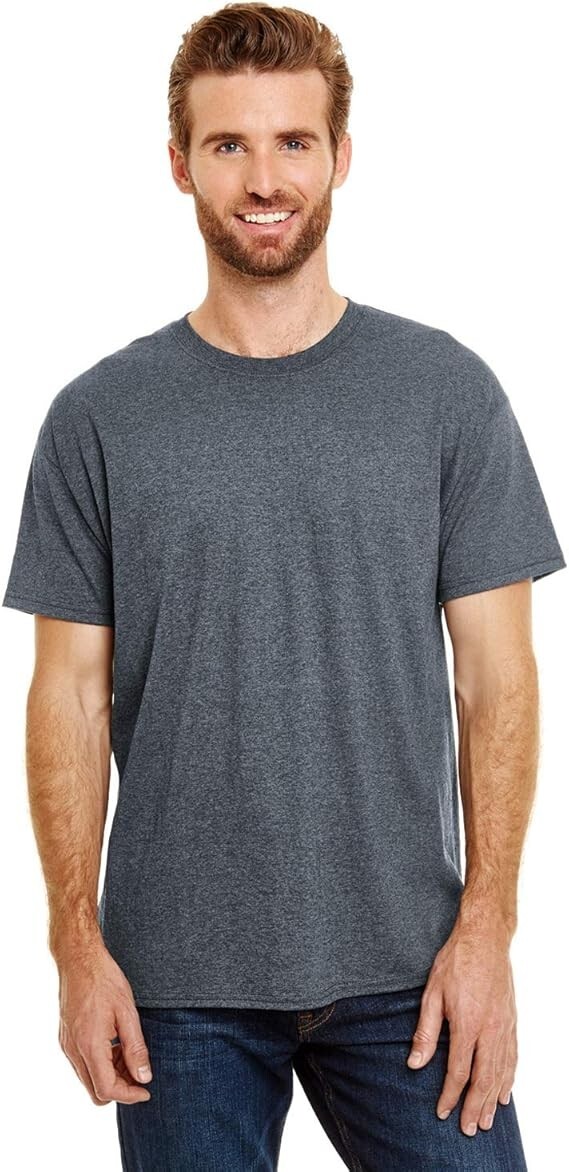 Hanes Unisex Adult Comfortsoft Cotton T-Shirt, Slate Triblend, Size Large