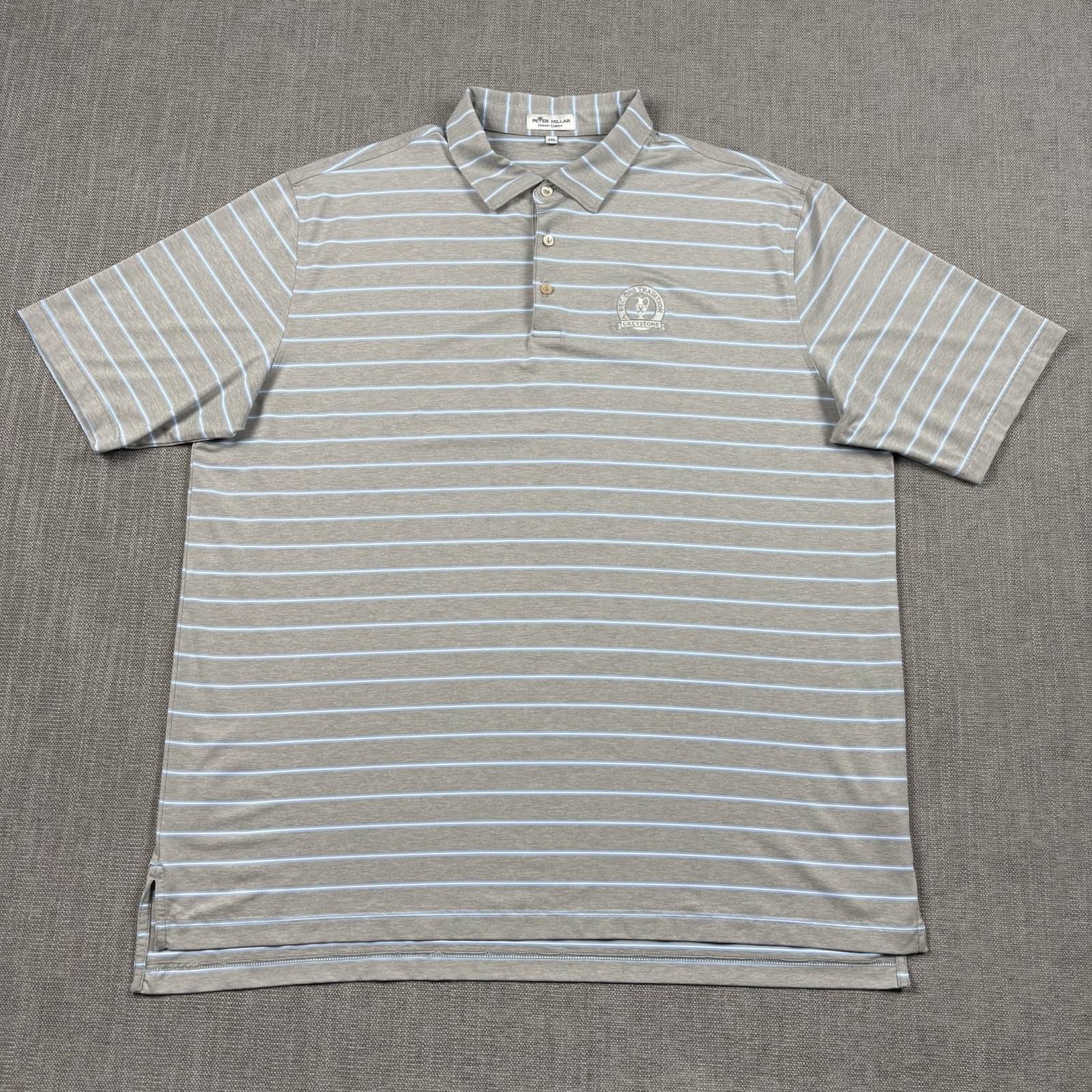 Peter Millar Greystone Regions Tradition Striped Polo Shirt XXL Summer Comfort